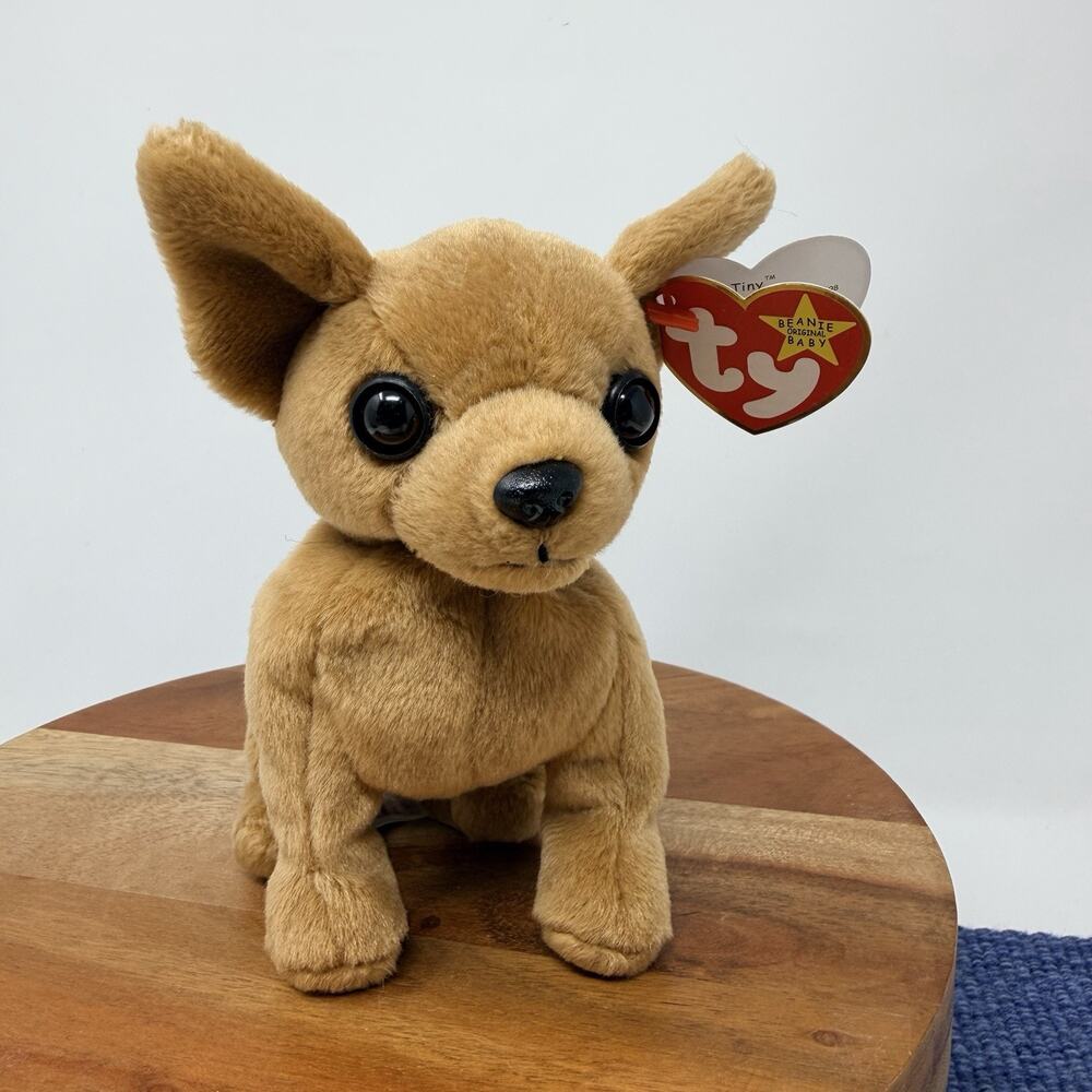 Ty Beanie Baby TINY the Chihuahua 5" Plush Toy-1998